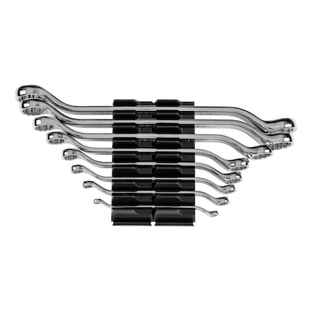 Tekton 45-Degree Offset Box End Wrench Set with Modular Wrench Organizer, 8-Piece (1/4 - 1-1/4 in.) WBE95102